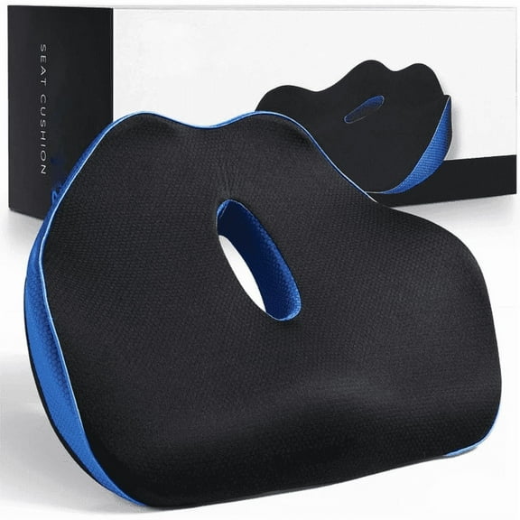Serensitz Orthopedic Seat Cushion, Blue, Memory Foam Seat Cushion, 1 Count
