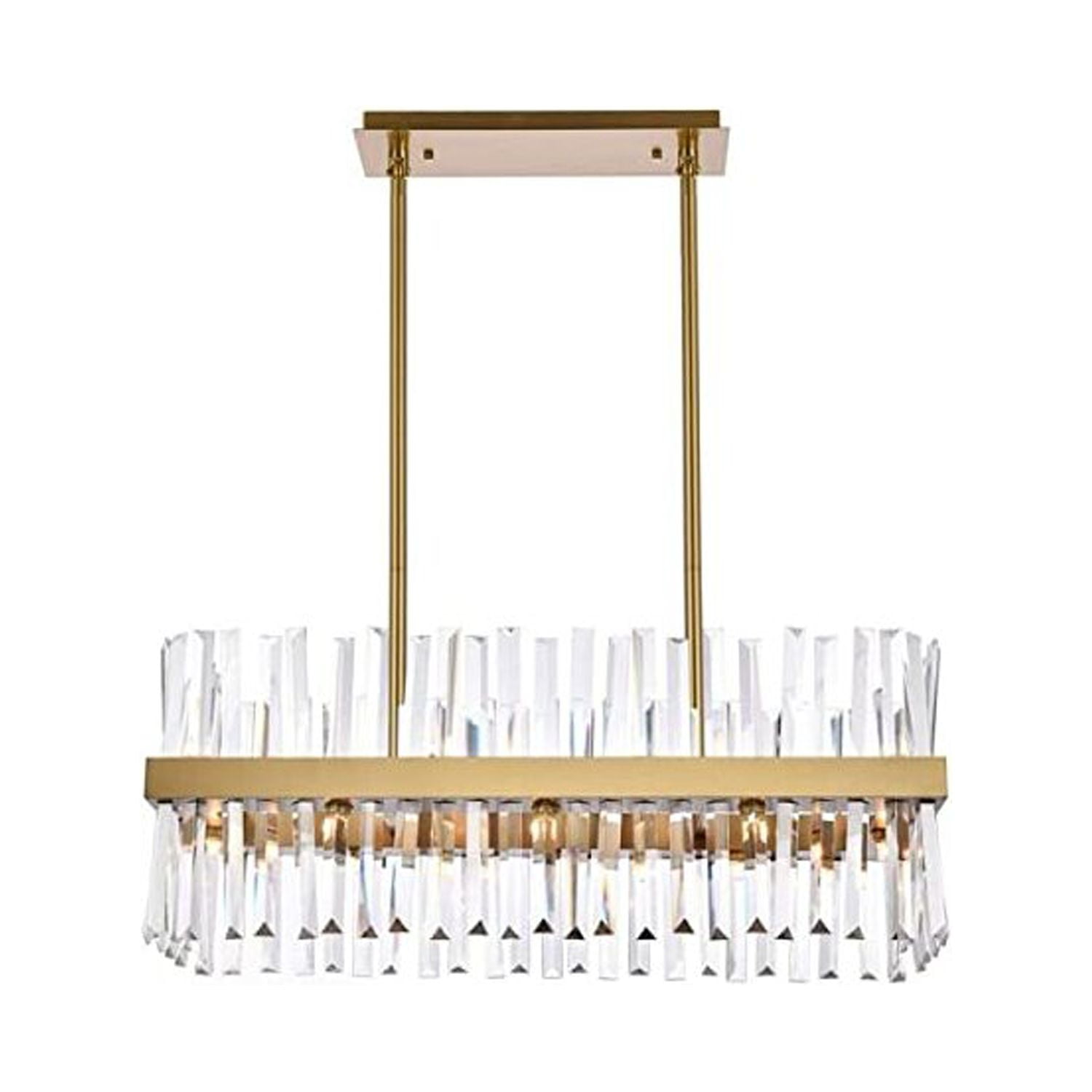 Serephina Satin Gold 16-Light Crystal Chandelier