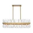 thumbnail image 1 of Serephina 42 inch crystal rectangle chandelier light in satin gold, 1 of 5