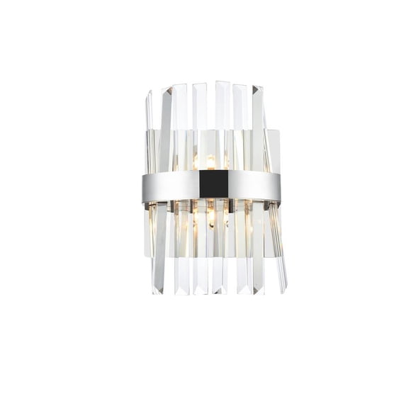 Serephina 8 inch crystal bath sconce in chrome