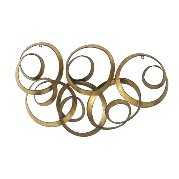 Seretha Gold Leaf Wall Décor - 38.5" x 22" x 4.5" - Gold