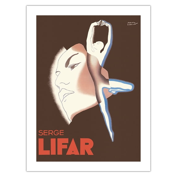 Serge Lifar - Russian Ballet Dancer - Vintage Dance Poster by Paul Colin c.1935 - Bamboo Fine Art 290gsm Paper Print (Unframed) 18x24in