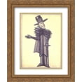 thumbnail image 1 of Serge Sudeikin 2x Matted 20x24 Gold Ornate Framed Art Print 'Costume design for Dickens Christmas Bells', 1 of 2