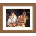 thumbnail image 1 of Serge Sudeikin 2x Matted 24x20 Gold Ornate Framed Art Print 'Harlequin and Pierrot, double self-portrait', 1 of 2