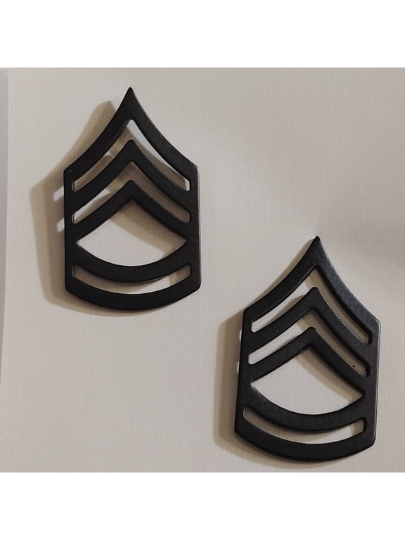 Sergeant First Class SFC E7 Subdued Novelty Hat Lapel Pins 13/16" 13/8"
