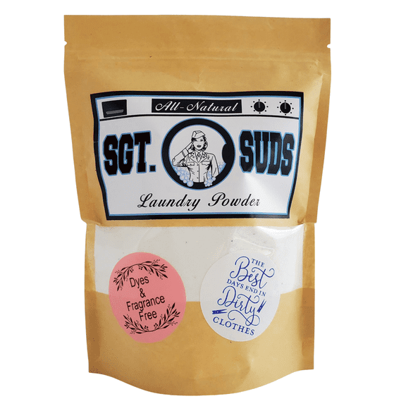 Sergeant Suds Laundry Powder, All-Natural, Dye & Fragrance Free, 40 Loads