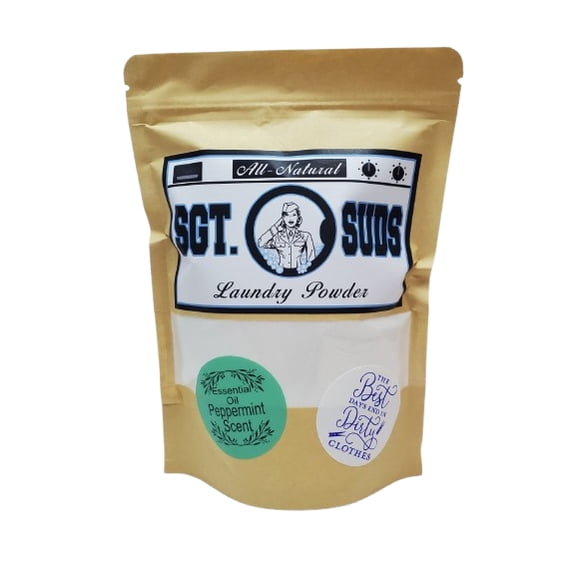 Sergeant Suds Laundry Powder, All-Natural, Peppermint, 40 Loads