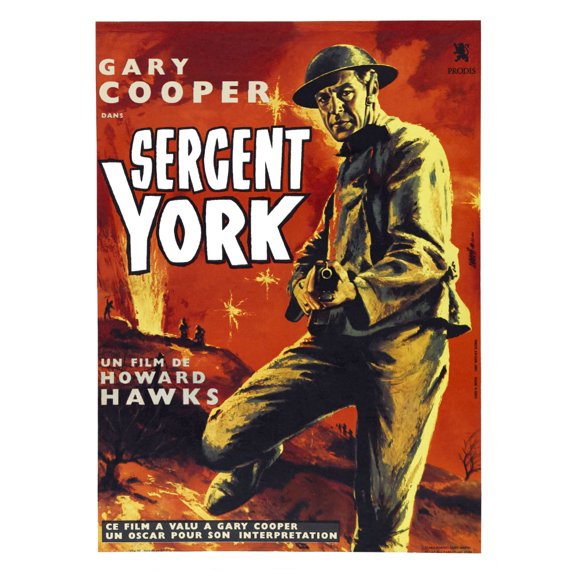 Sergeant York Movie Poster 16"x24" Poster Medium Art Poster 16x24 Square Adults Western Graphic