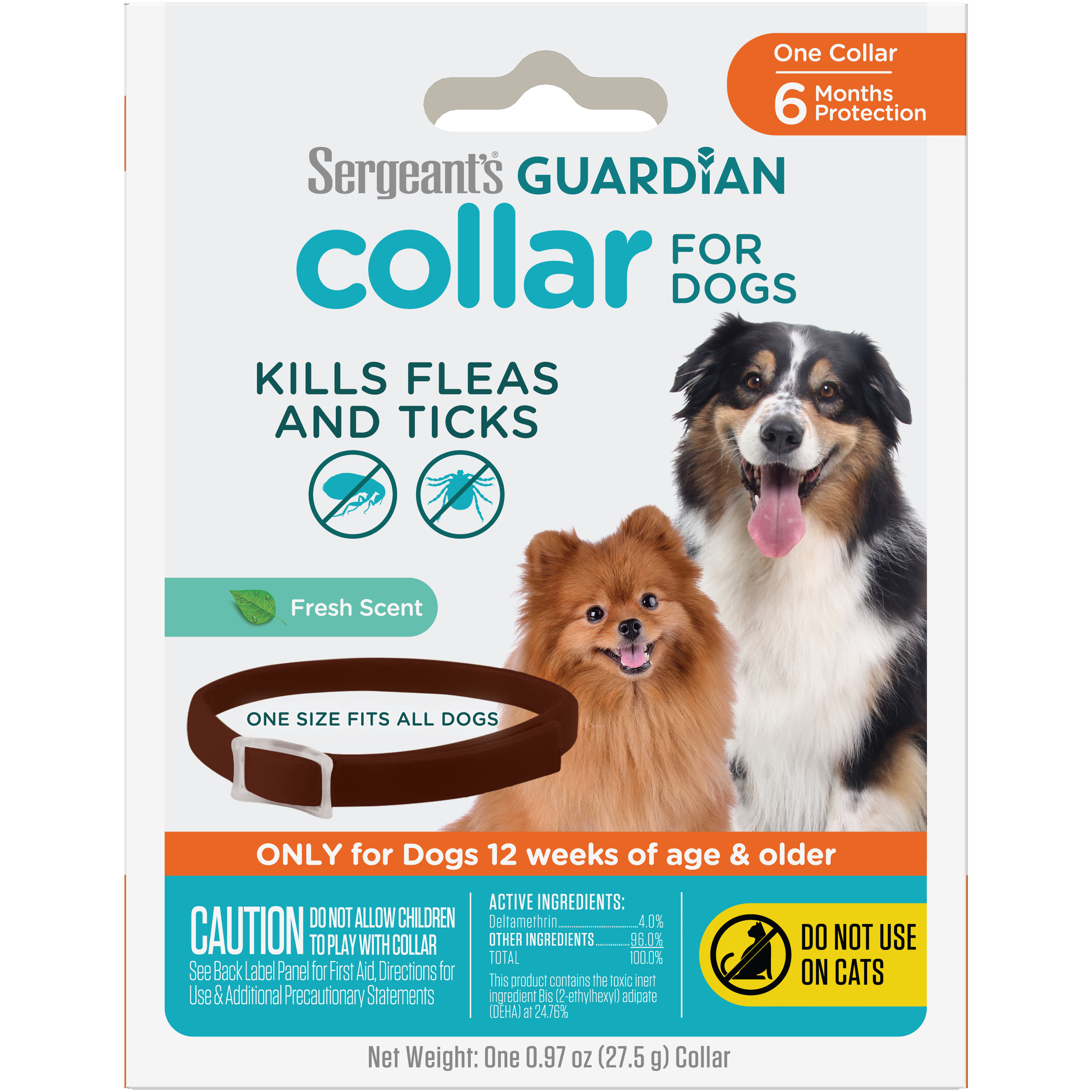 Sergeant s Guardian Flea Tick Collar for Dogs 1 Count