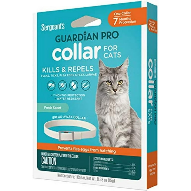 Sergeant s Guardian Pro Flea Tick Collar for Cats 1 Count Walmart