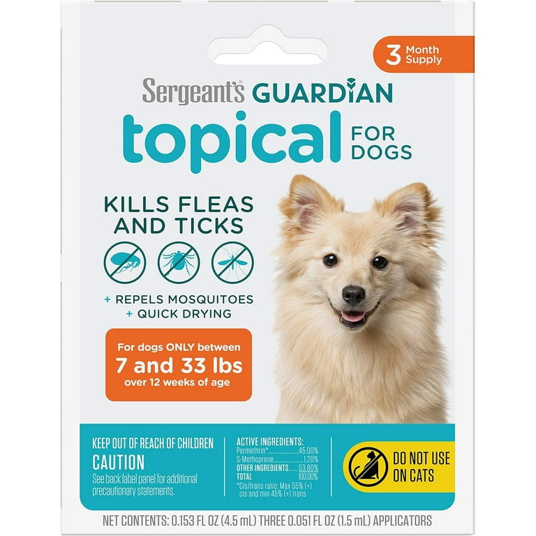 Flea and tick 3 month treatment for dogs hot sale