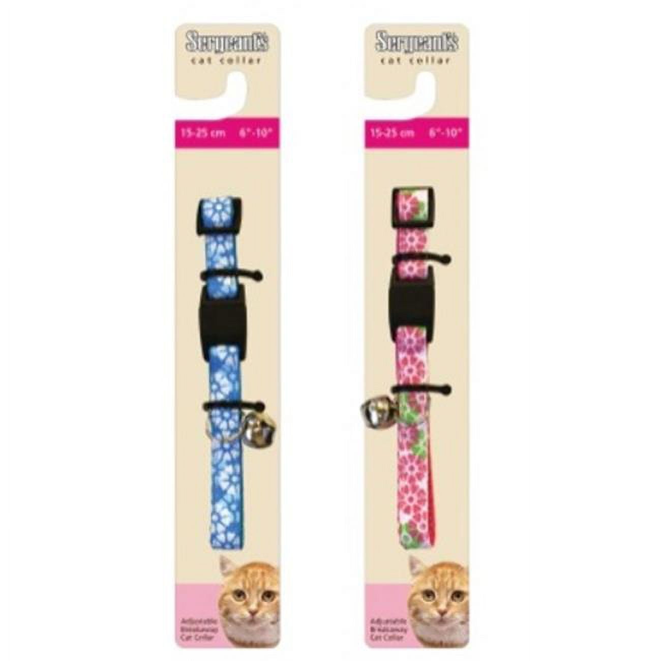 Sergeants 1989498 0.375 in. Nylon Cat Collar Print Pattern - Size 6-10 - Case of 36