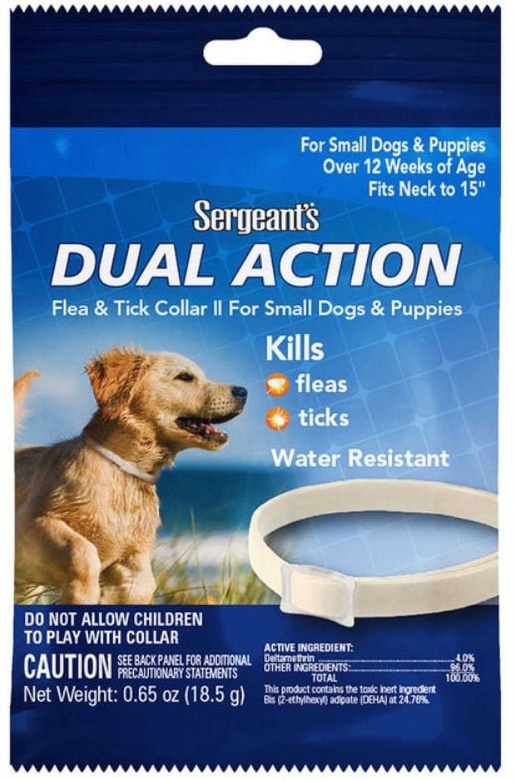 Sergeants Dual Action Flea and Tick Collar II for Small Dogs and