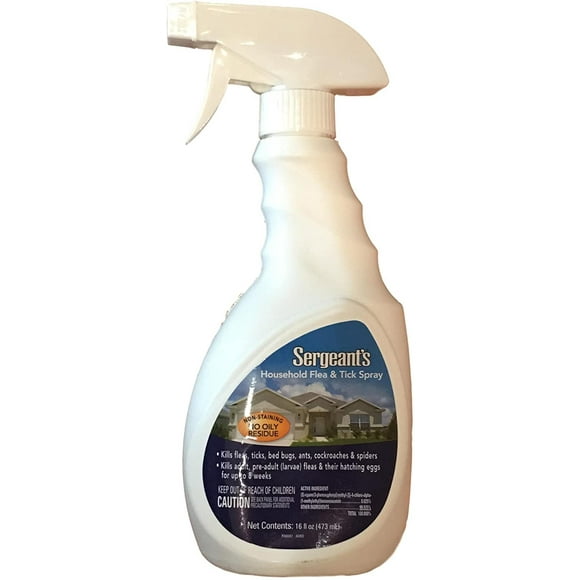 Sergeants Household Flea & Tick Spray - Kills Fleas, Ticks, Ants, Bed Bugs, Cockroaches & Spiders and Eggs