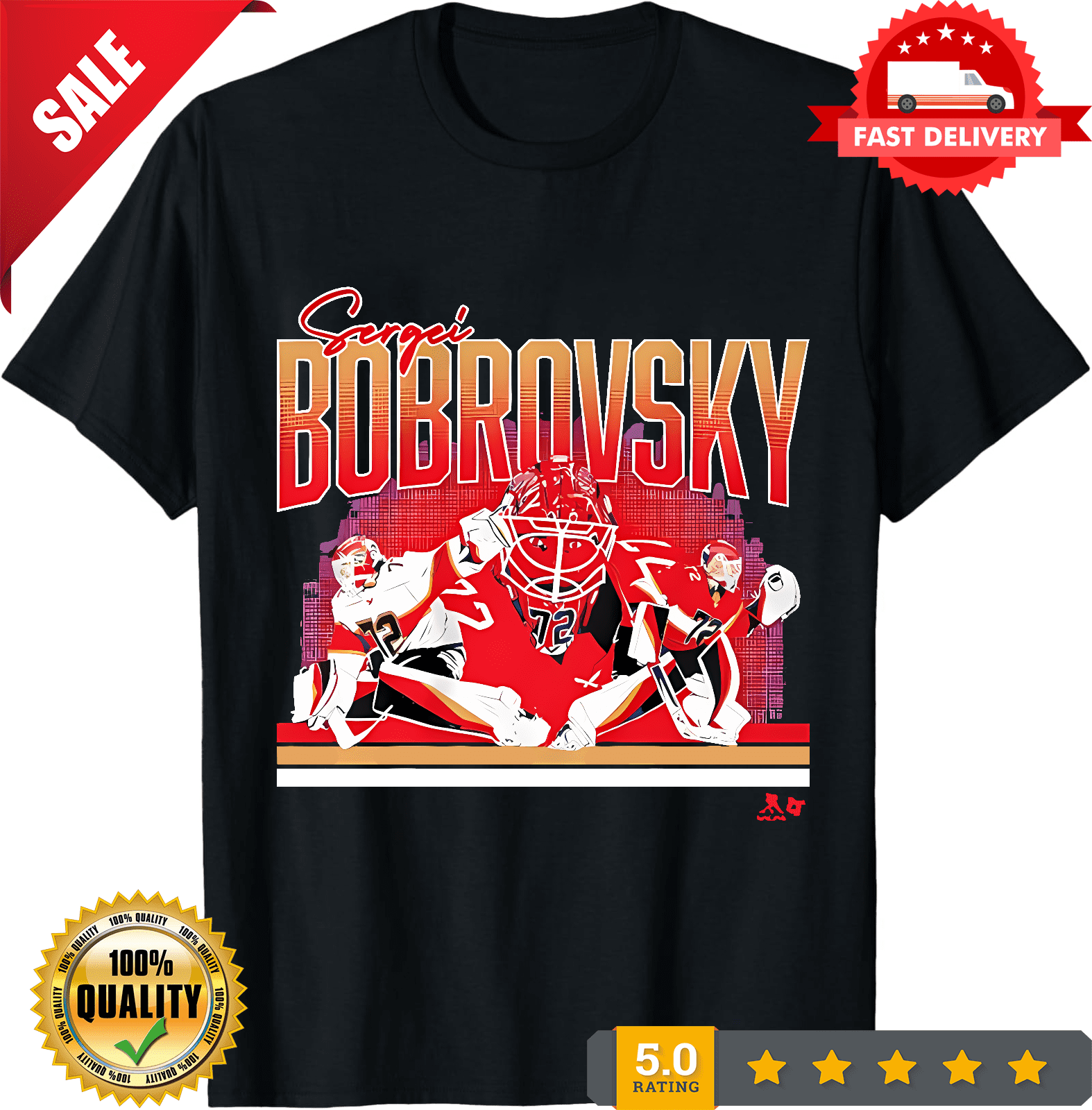 Sergei Bobrovsky Collage T-shirt, ULTRA LIMITED-TH74700 - Walmart.com