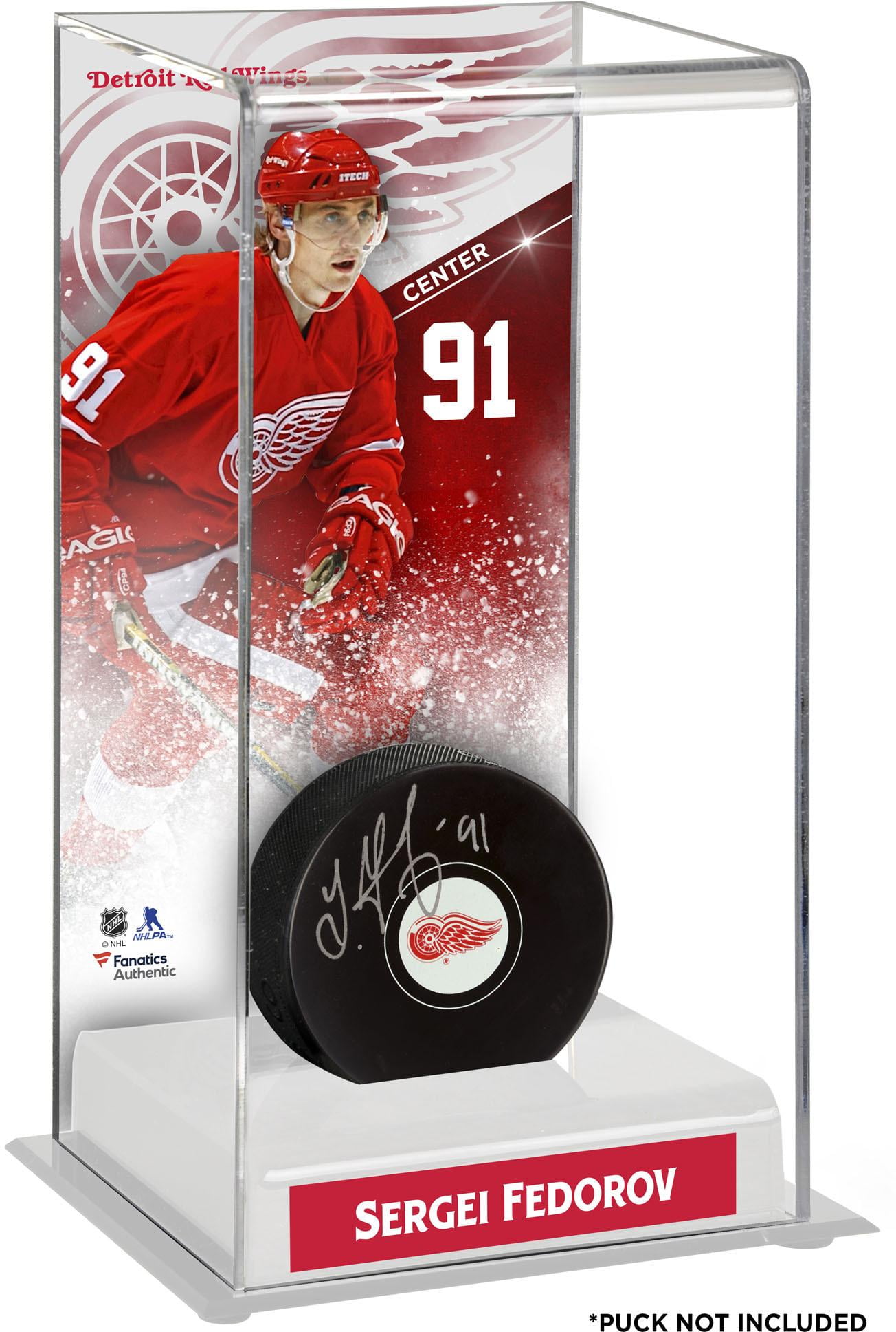 Sergei Fedorov Detroit Red Wings Deluxe Tall Hockey Puck Case