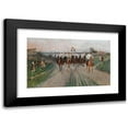 thumbnail image 1 of Sergei Semenovich Voroshilov 18x12 Black Modern Framed Museum Art Print Titled - A Band Goes Through the Village, 1 of 5