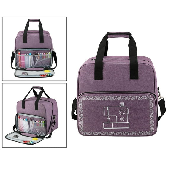 Serger Carrying Case, Universal Overlock Sewing Machine Tote Bag with Shoulder Strap Handles,