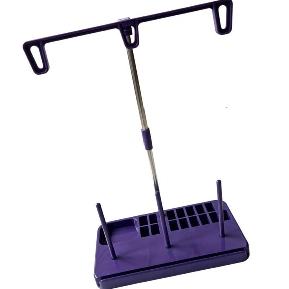 Serger Thread Stand for Home Sewing Tables, Three Spool Thread Holder with Upright Space Saving Design for Daily Sewing Projects