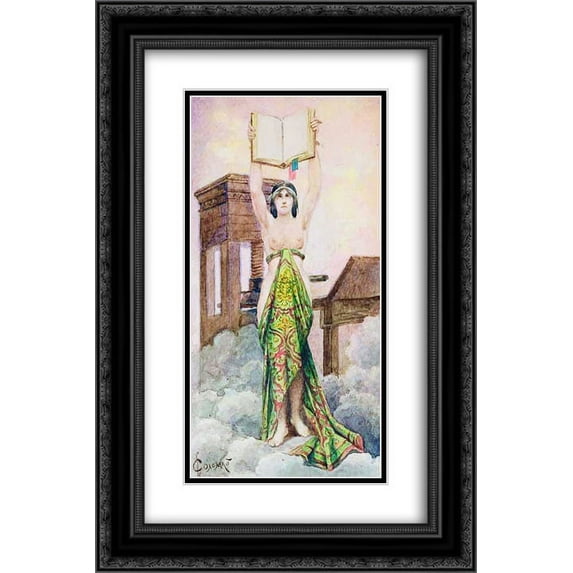 Sergey Solomko 2x Matted 16x24 Black Ornate Framed Art Print 'Priestess'