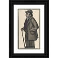 thumbnail image 1 of Sergey Yurievich Sudeikin 10x14 Black Ornate Wood Framed Double Matted Museum Art Print Titled: Man Wearing a Purple and Red Vest, with a Pince-Nez and Bowler, 1 of 5