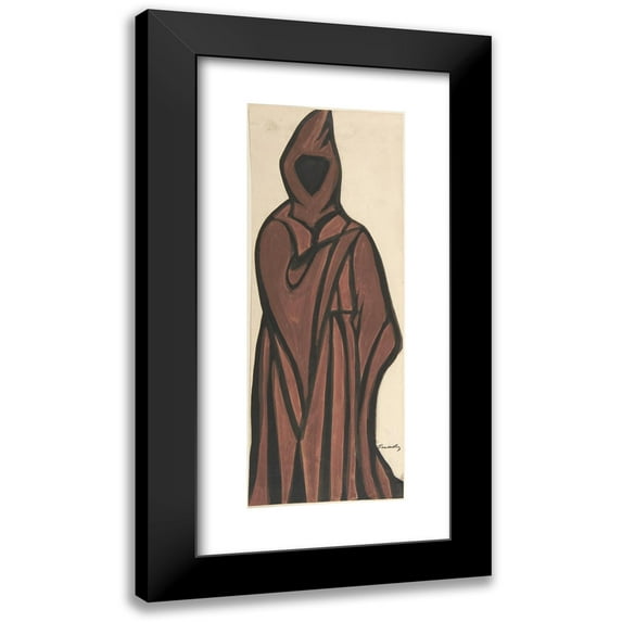 Sergey Yurievich Sudeikin 8x14 Black Modern Framed Museum Art Print Titled - Death Wearing a Brown Robe
