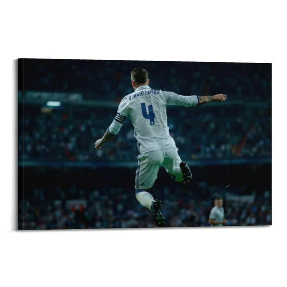 Sergio Ramos Soccer Canvas Poster Poster Album Cover Posters for Bedroom Wall Art Canvas Posters Music Album Cover Poster