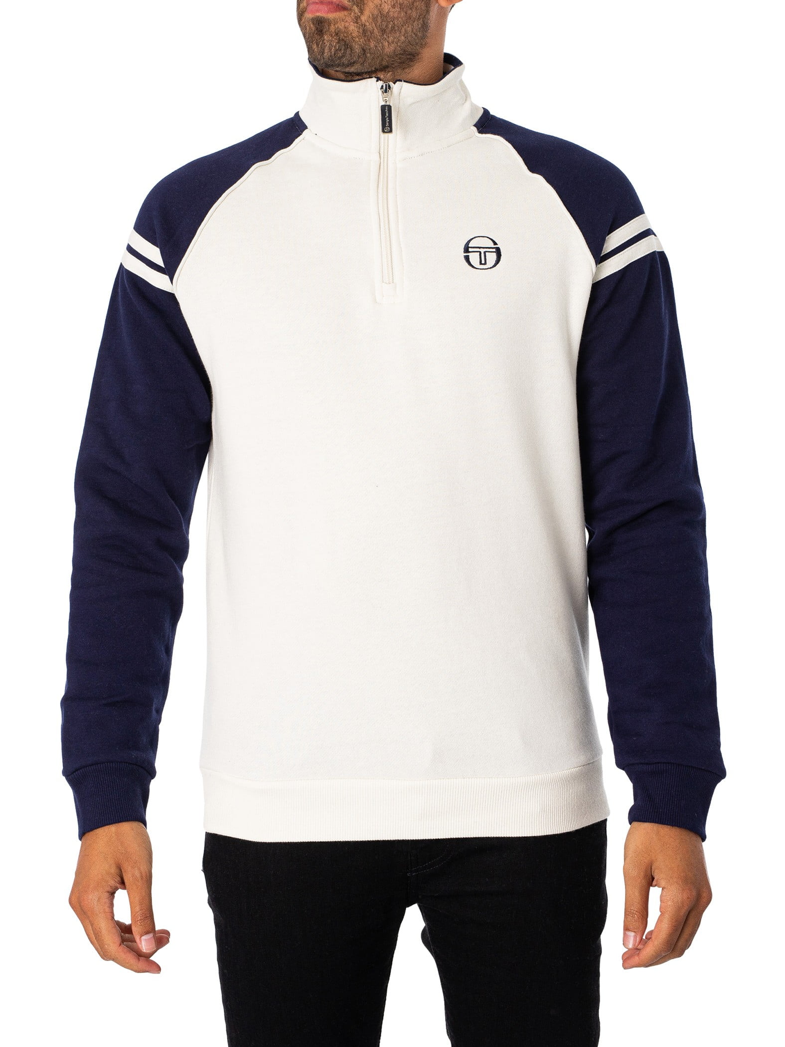 【Sergio Tacchini】U Goat Air Cushion Half-Zip Sweatshirt Sergio Tacchini Ascot Half Zip Sweatshirt, White - Walmart.com