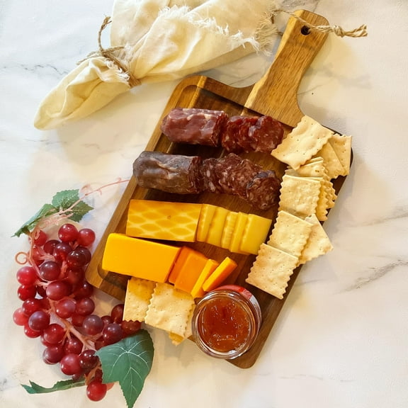 Sergio’s Acacia Wood 8-Piece Salami & Cheese Entertaining Set