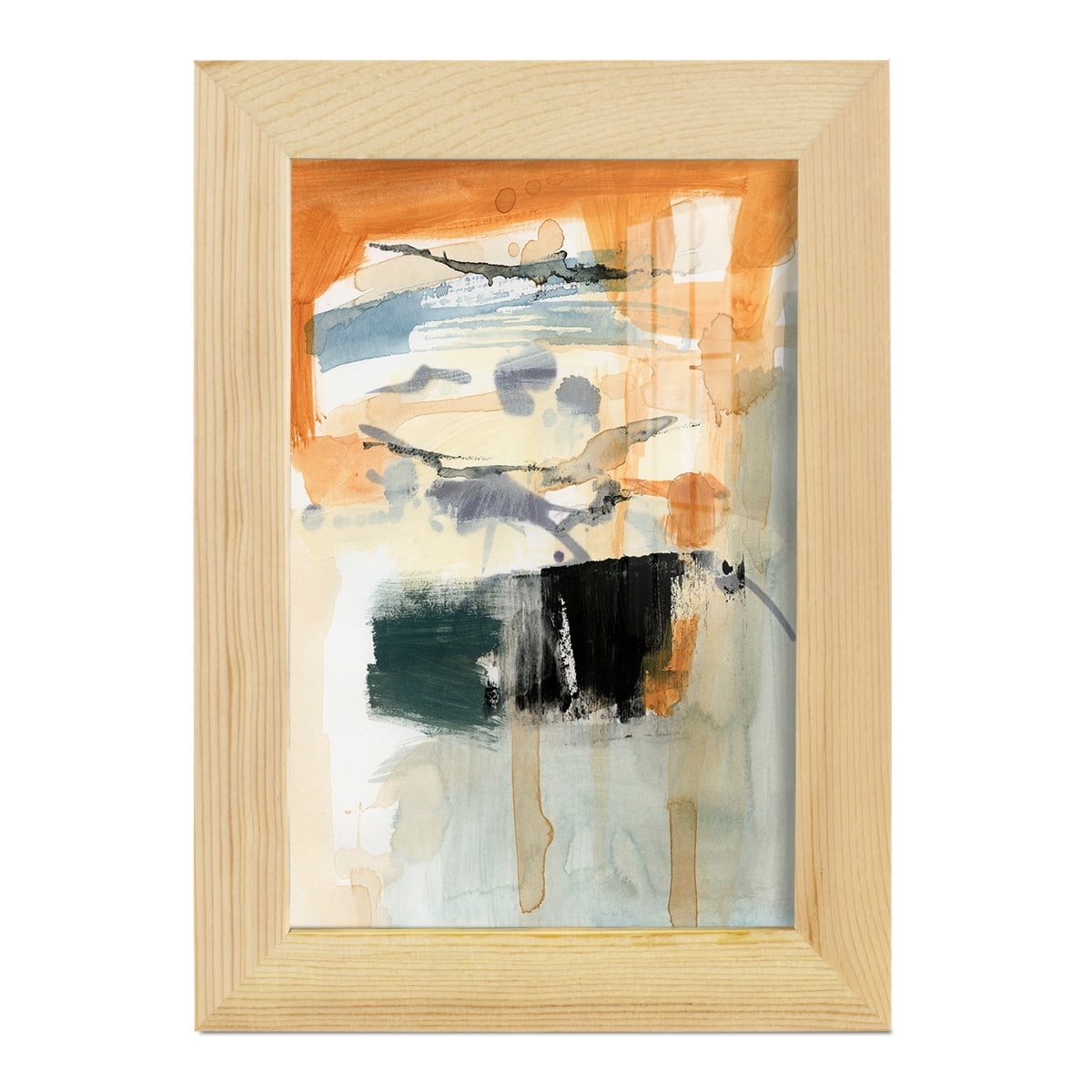 Seria I - Framed Print w/glass - Natural Wood