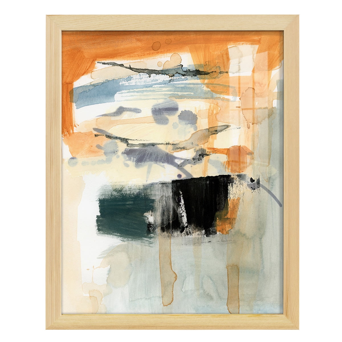 Seria I - Framed Print w/glass - Natural Wood