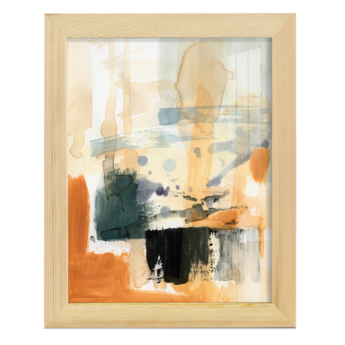 Seria III - Framed Print w/glass - Natural Wood