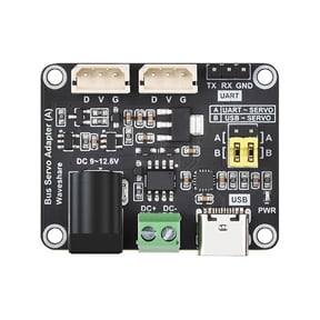 Serial Bus Servo Adapter Integrated Power Supply Control Circuit Driver Board for STSC Series Serial Bus Servos,1 x Serial Bus Servo Adapter,Black
