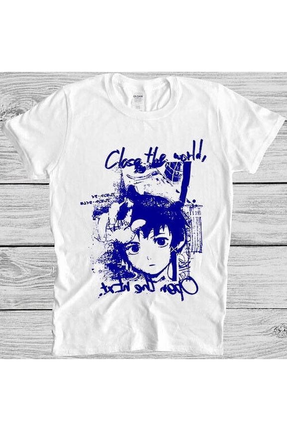 Serial Experiments Lain Close The World Japanese Manga Gift Tee T Shirt M1189