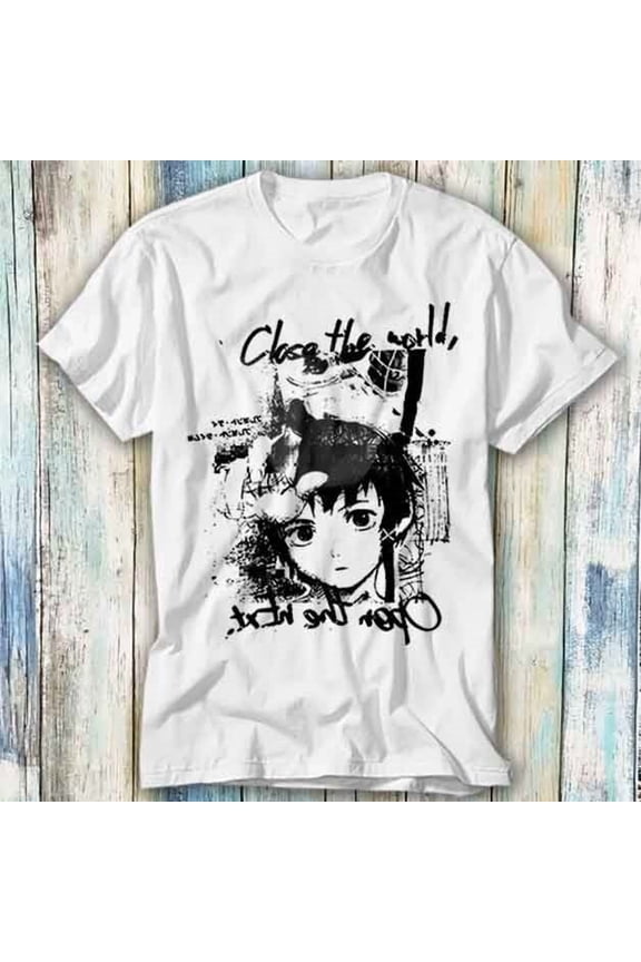 Serial Experiments Lain Close World Open T Shirt Meme Gift Top Tee Unisex 498
