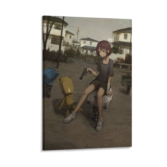 Serial Experiments Lain Iwakura Lain Poster Wall Art Picture Painting Poster Canvas Print Posters Artworks Bedroom Living Room Decor 16x24inch(40x60cm)