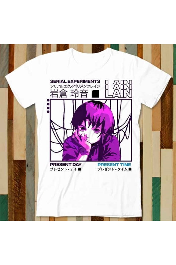 Serial Experiments Lain Japanese T Shirt Adult Unisex Men Women Retro Design Tee Vintage Top A4720
