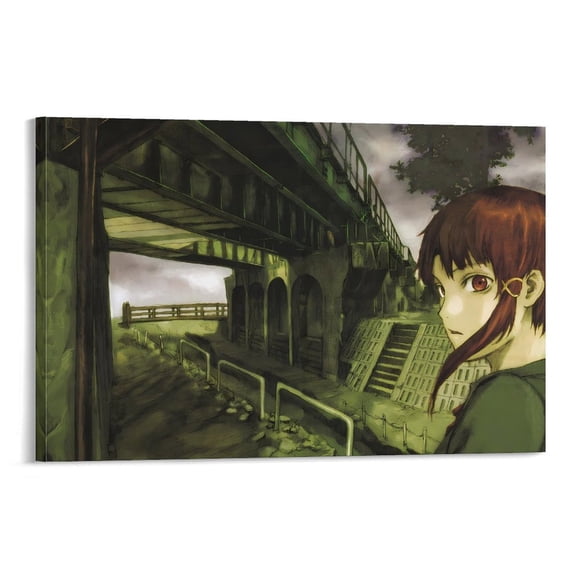 Serial Experiments Lain Poster Anime Lain Pictures Art Print Posters & Prints (4) Wall Art Poster Gifts Bedroom Prints Home Decor Hanging Picture Canvas Painting Posters 24x36inch(60x90cm)