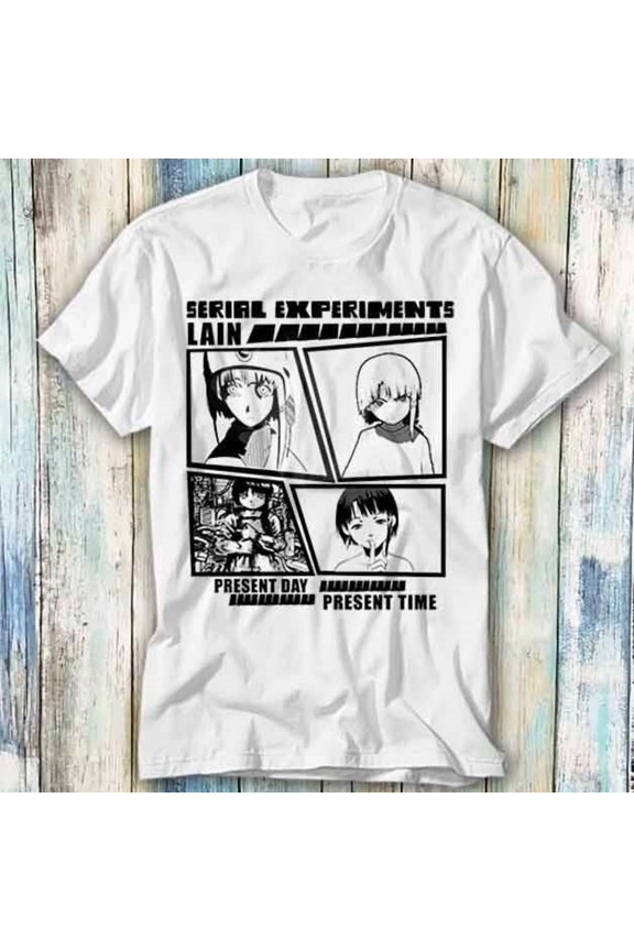 Serial Experiments Lain Present Day Japan T Shirt Meme Gift Top Tee Unisex 769