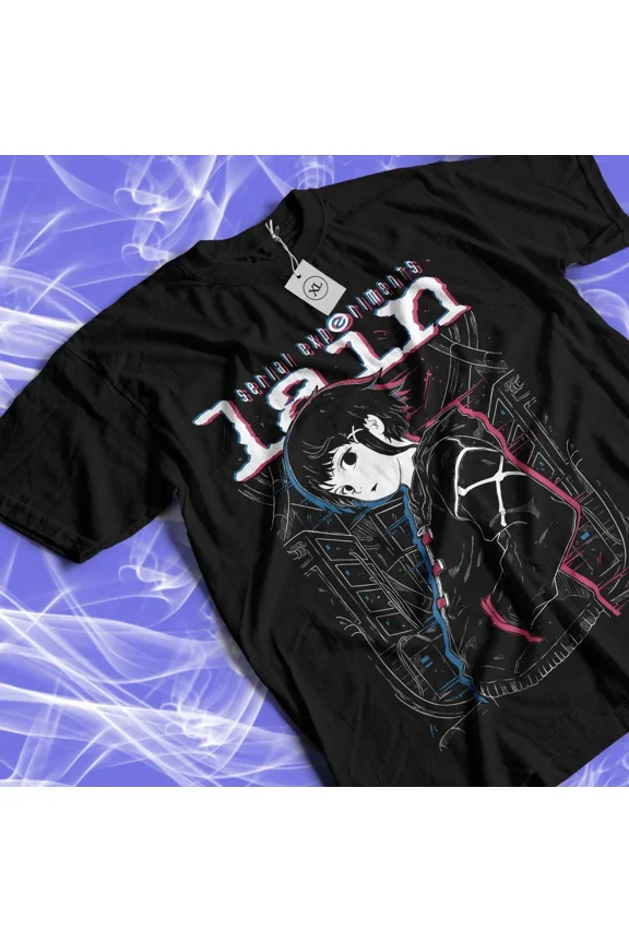 Serial Experiments Lain T-Shirt Cyberpunk Shirt Anime Manga Gift Unisex Shirt