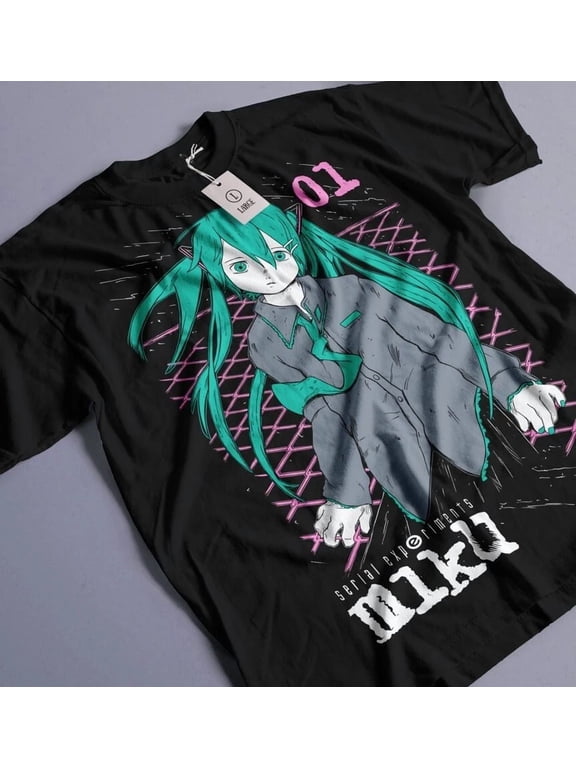 Serial Experiments Lain T-Shirt lain miku Shirt Anime Manga Gift Unisex Shirt