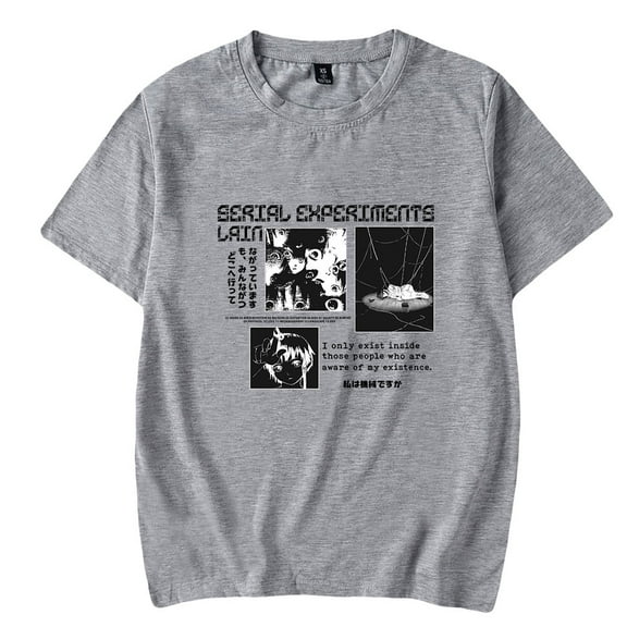 Serial Experiments Lain Tshirt Short Sleeve Anime T-shirts Men Women Streetwear Unisex Casual Clothes