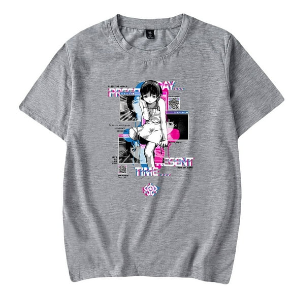 Serial Experiments Lain Tshirt Unisex Short Sleeve T-shirts Men Women Streetwear Cosplay Casual Fashion