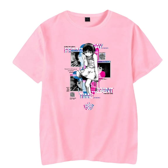 Serial Experiments Lain Tshirt Unisex Short Sleeve T-shirts Men Women Streetwear Cosplay Casual Fashion