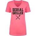 thumbnail image 1 of Serial Griller Womens V-Neck T-Shirt, 1 of 2
