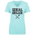 thumbnail image 1 of Serial Griller Womens V-Neck T-Shirt, 1 of 3