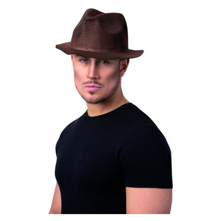 Serial Killer Worn-Look Trilby Hat Brown Adult Serial Killer Worn-Look Trilby Hat Brown Adult