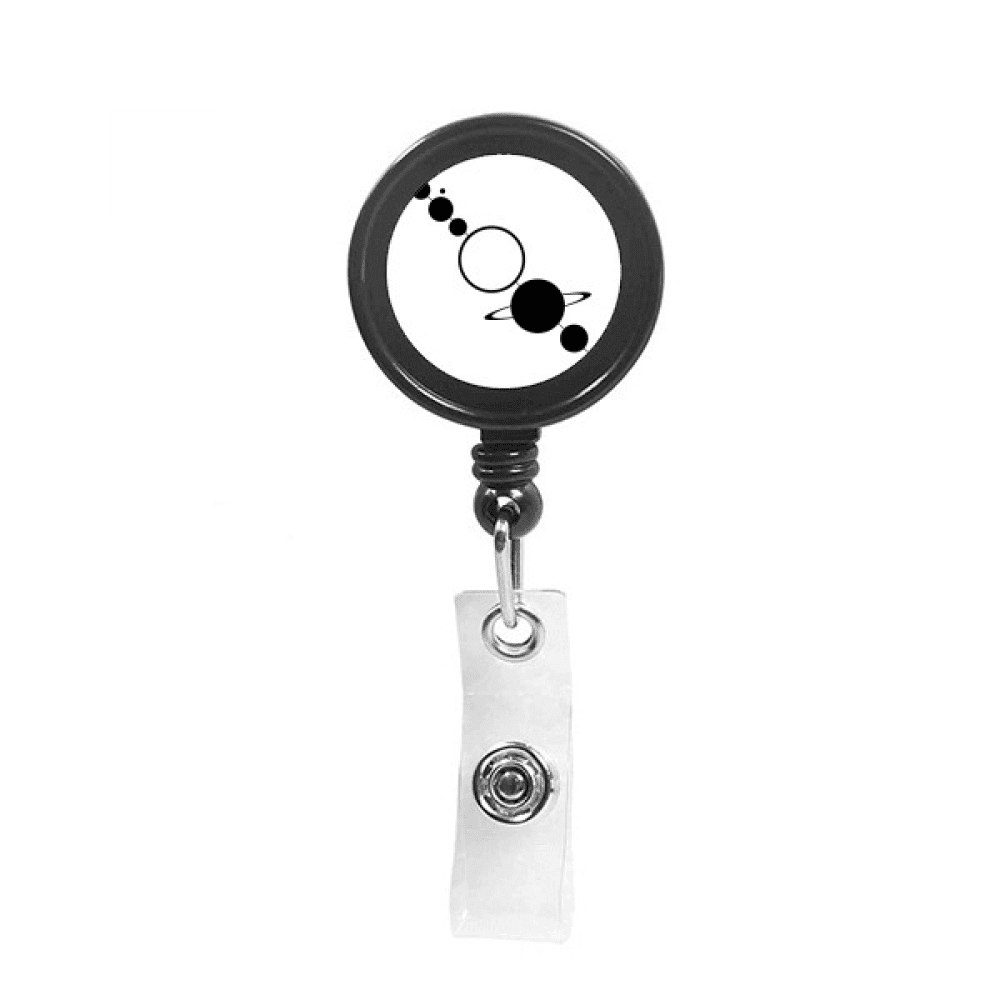 Serial Planetary Satellite Juxtaposition Retractable Keychain Badge Holder ID Badge