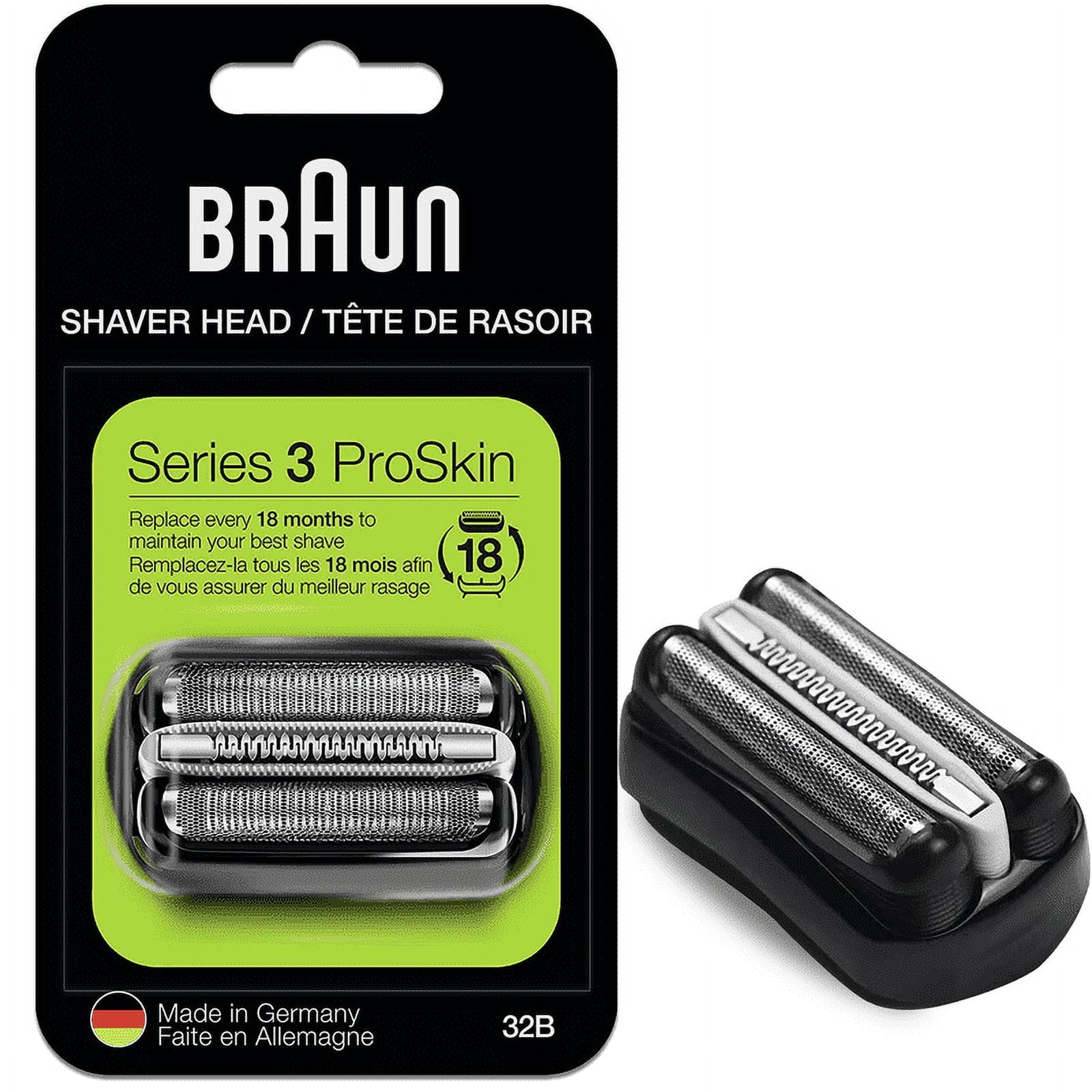 Series 3 32B Replacement Shaver Head Compatible with 320, 330, 340, 350CC Braun 3 Series Electric Shaver,Black