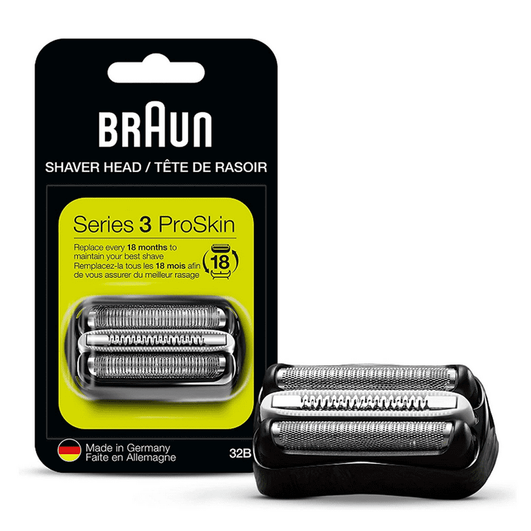 Series 3 32B Shaver Replacement Head Foil & Cutter Cassette for Braun  Electric Razors 320 330 340 350CC,Black